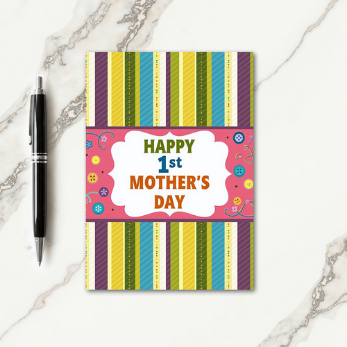 First Mothers Day Buttons Card