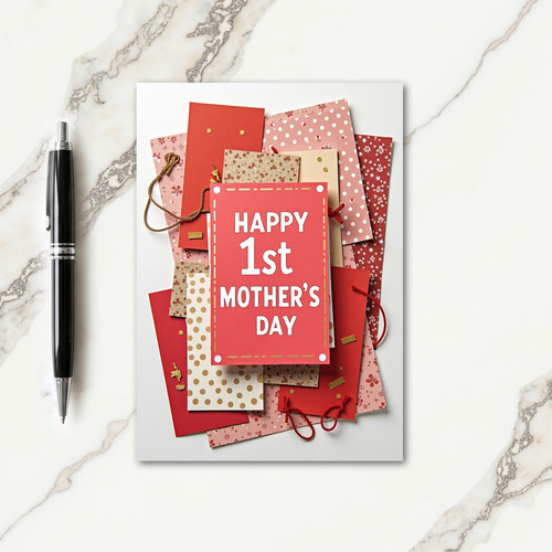 First Mothers Day Floral Art Card