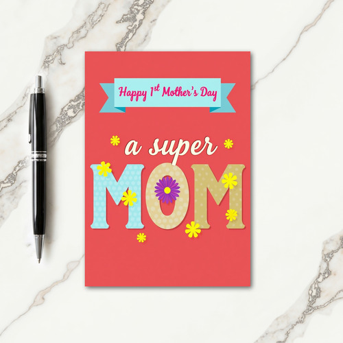 First Mothers Day Floral Mom Card