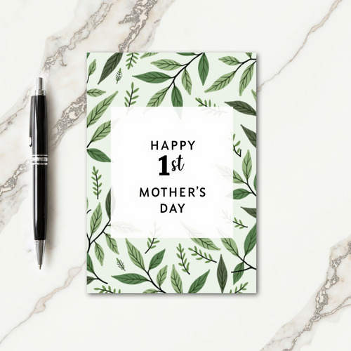 First Mothers Day Foliage Card