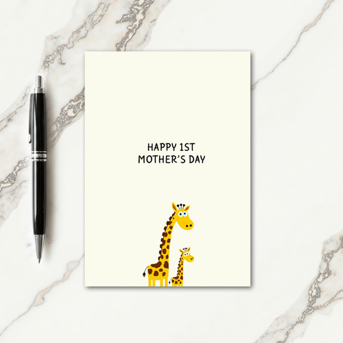 First Mothers Day Giraffe Card