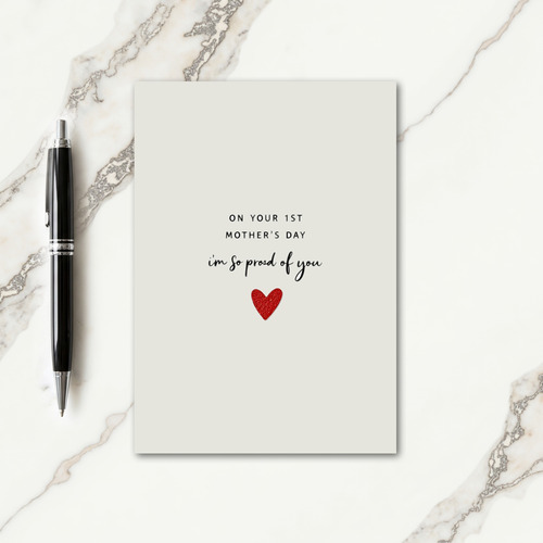 First Mothers Day Heart Card