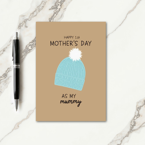 First Mothers Day Knit Cap Card