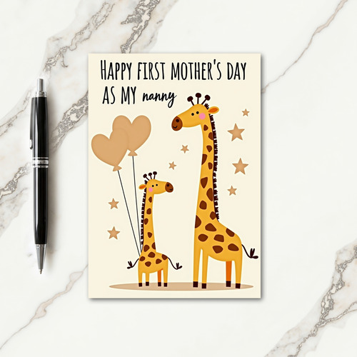 First Mothers Day Nanny Art Card
