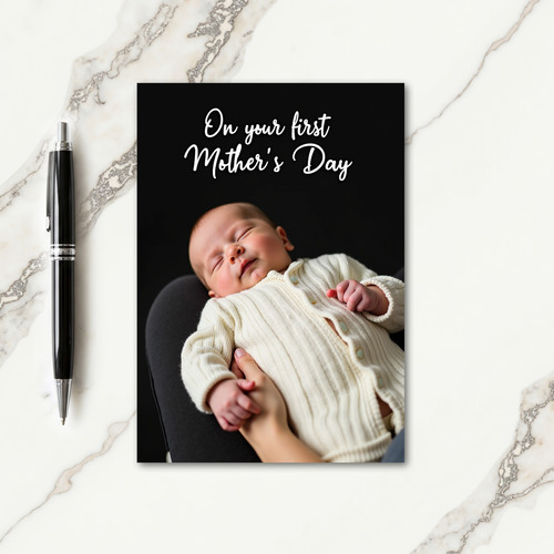 First Mothers Day Sleepy Baby Card