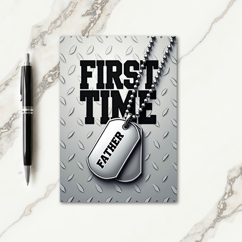 First Time Father Metallic Card