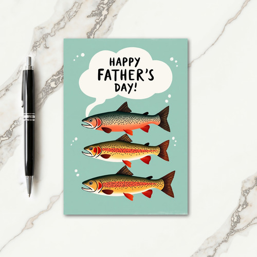 Fish Fathers Day Greeting Card