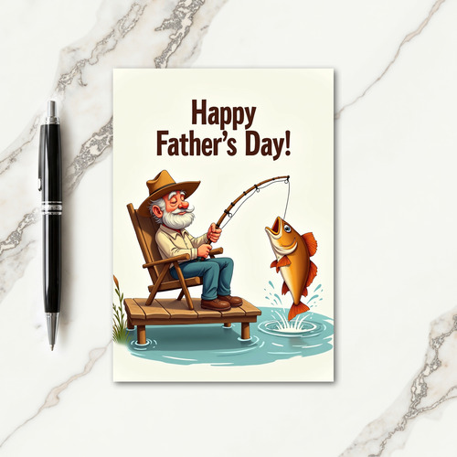 Fishing Fathers Day Moment Card