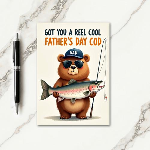 Fishing Fun Fathers Day Card