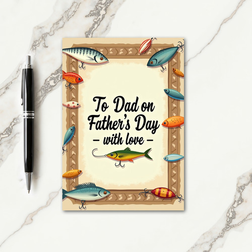 Fishing Tackle Fathers Day Card
