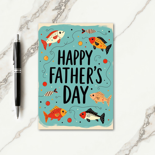 Fishy Fathers Day Wishes Card