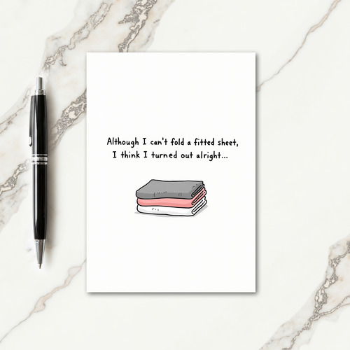 Fitted Sheet Funny Greeting Card