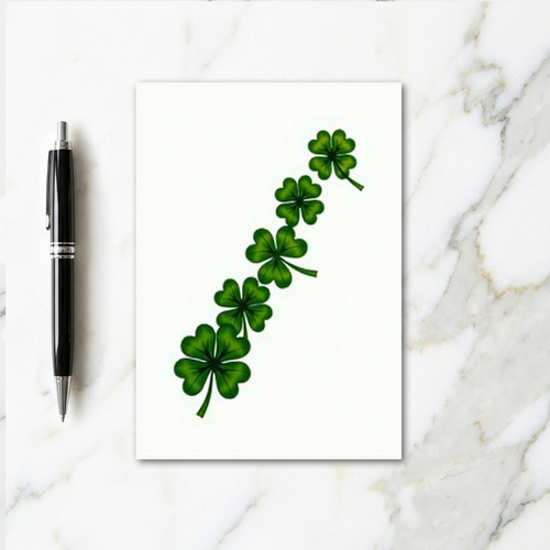 Five Shamrock Fortune Card