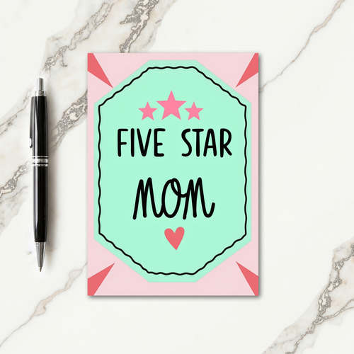Five Star Mom Graphic Art Card