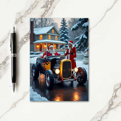 Flame Roadster Christmas Card