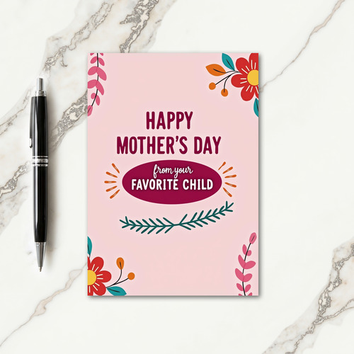 Flat Graphic Mothers Day Card