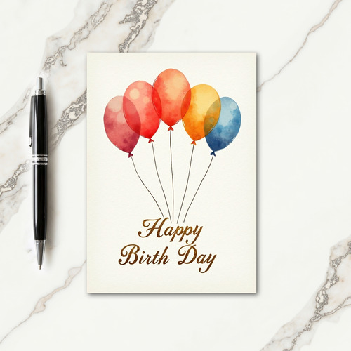 Floating Balloons Festive Card