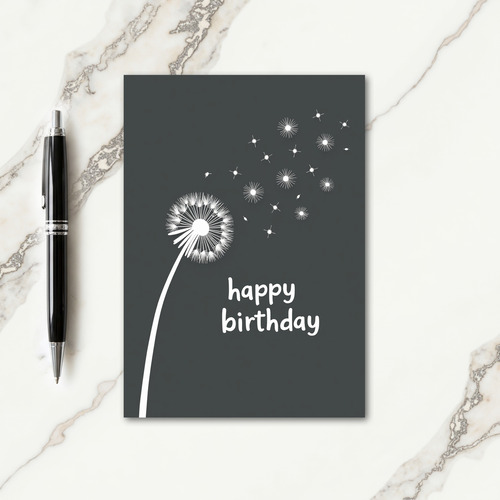 Floating Seed Birthday Card