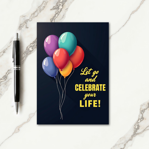 Floating Sphere Birthday Card