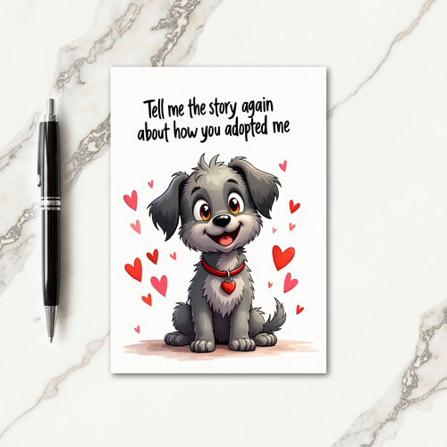 Floppy Eared Puppy Fathers Day Card