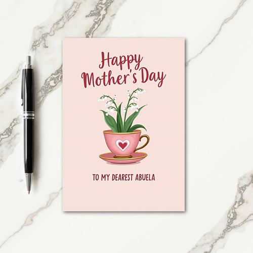 Floral Abuela Mothers Day Card