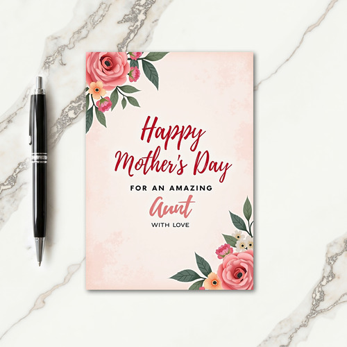 Floral Accent Mothers Day Card