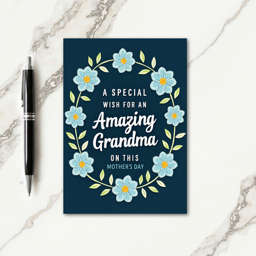 Floral Amazing Grandma Card