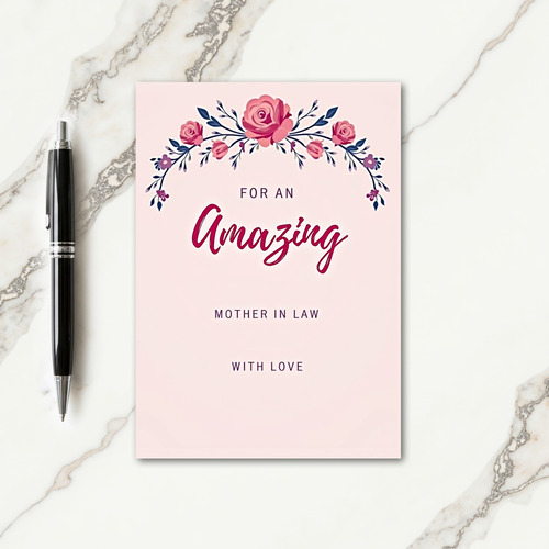 Floral Amazing Mother In Law Card
