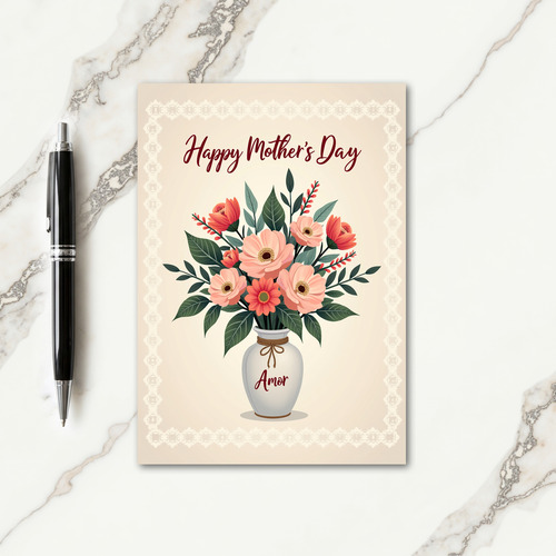 Floral Amor Mothers Day Card