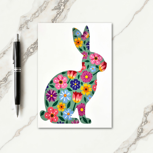 Floral Animal Art Card