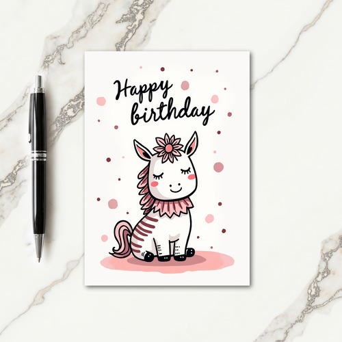 Floral Animal Birthday Card