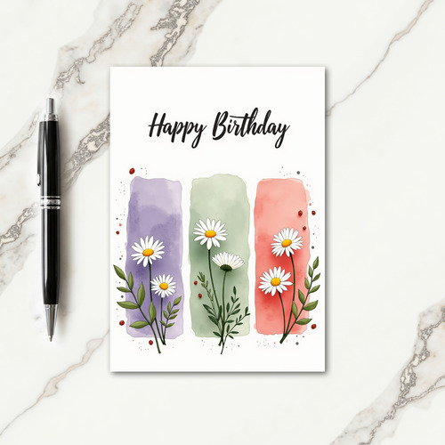 Floral Art Birthday Card