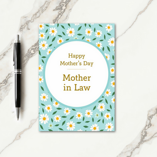 Floral Art Mothers Day Wish Card