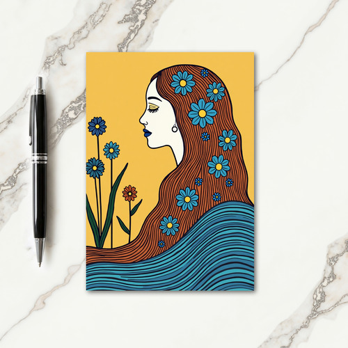 Floral Auburn Mothers Day Card