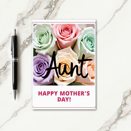 Floral Aunt Happy Mothers Day Card
