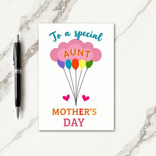 Floral Aunt Mothers Day Card