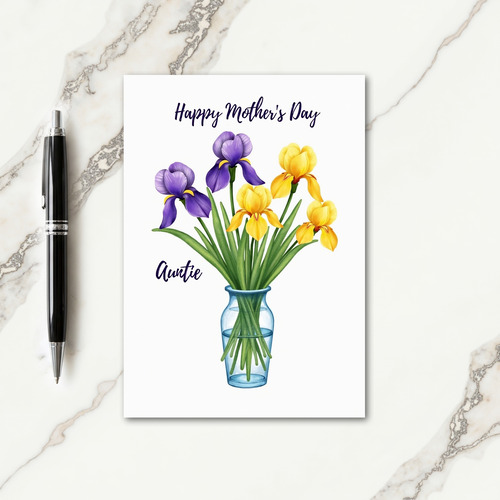 Floral Auntie Mothers Day Card