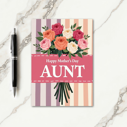 Floral Aunts Mothers Day Card