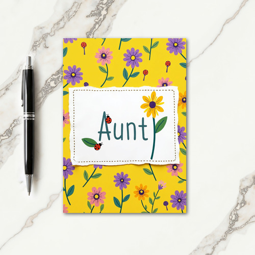 Floral Auntys Day Greeting Card
