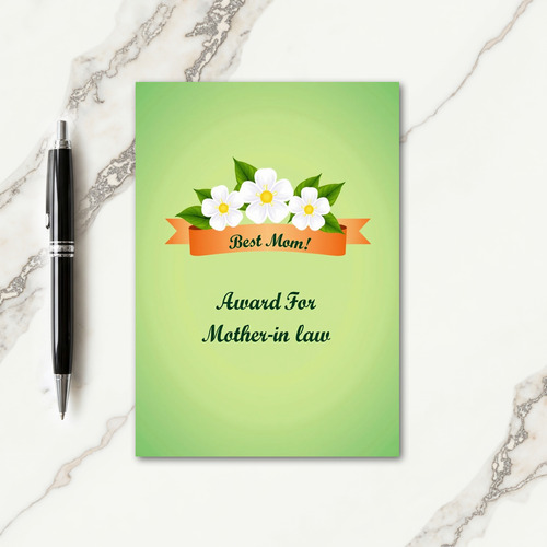 Floral Award For Mother Card