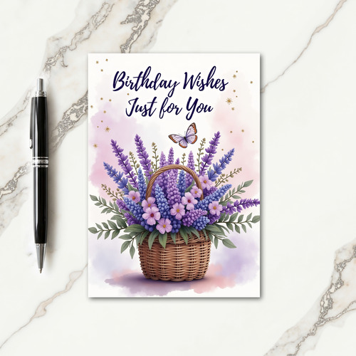 Floral Basket Birthday Card