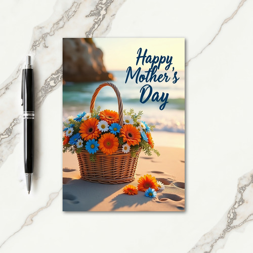 Floral Basket Mothers Day Card