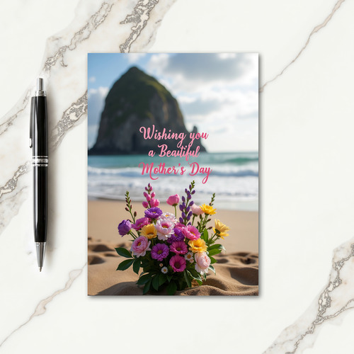 Floral Beach Mothers Day Card
