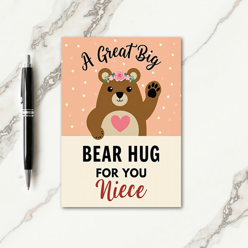 Floral Bear Mothers Day Niece Card