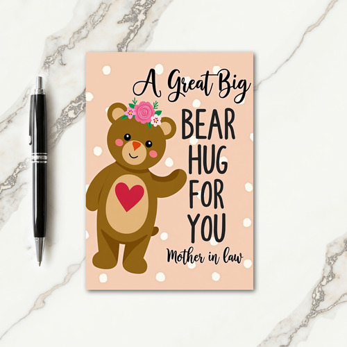 Floral Bear Sweet Mothers Day Card