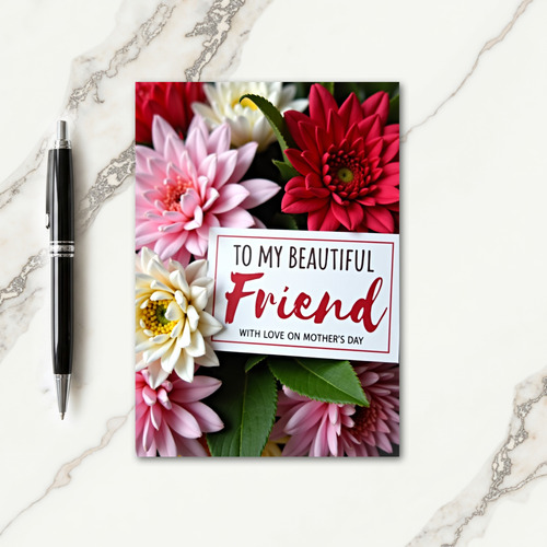 Floral Beautiful Friend Card