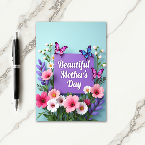 Floral Beautiful Mothers Day Card