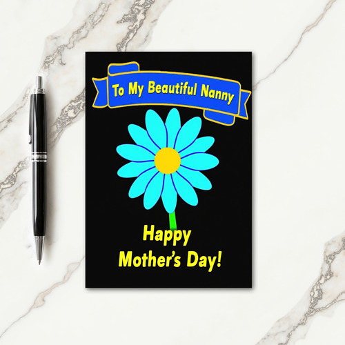 Floral Beautiful Nanny Card