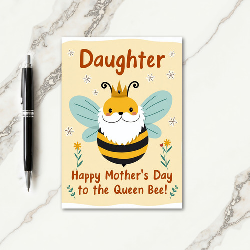 Floral Bee Mothers Day Card