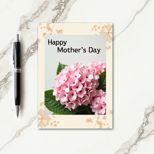Floral Beige Mothers Day Card